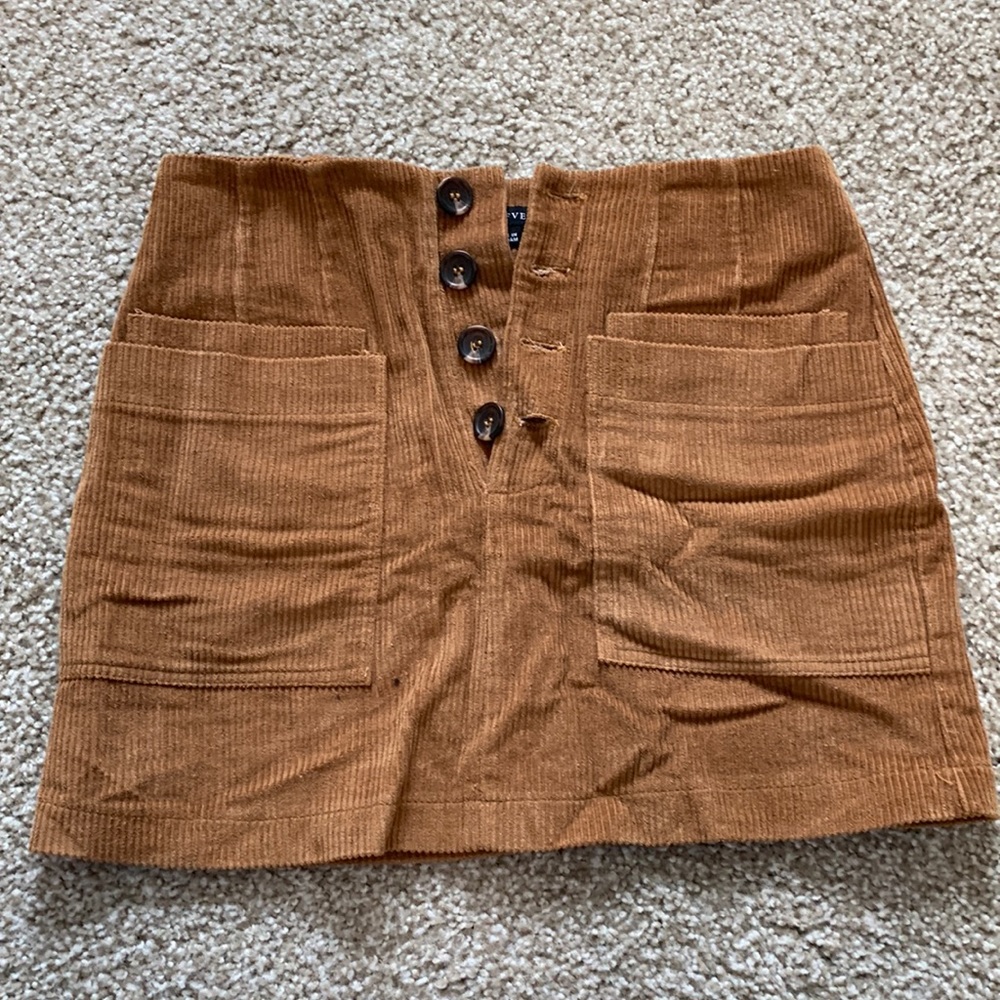Brown corduroy skirt